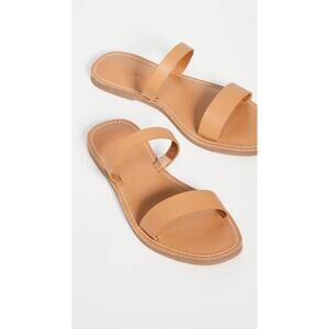 Madewell The Boardwalk Double-Strap Slide Sandal Brown Tan 6.5 EUC Like New